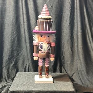 Festive Nutcracker with Pink and Brown Accents